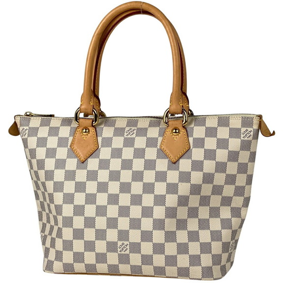 Louis Vuitton Saleya PM Handbag Tote Bag Damier Azur White - Picture 1 of 6